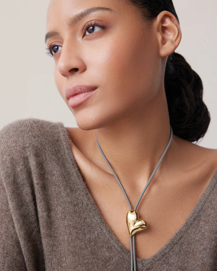 ART HEART BOLO TIE (GOLD) - JENNY BIRD