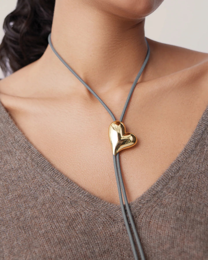 ART HEART BOLO TIE (GOLD) - JENNY BIRD