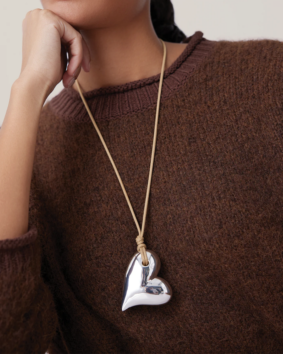 MEGA ART HEART ON A STRING (SILVER) - JENNY BIRD
