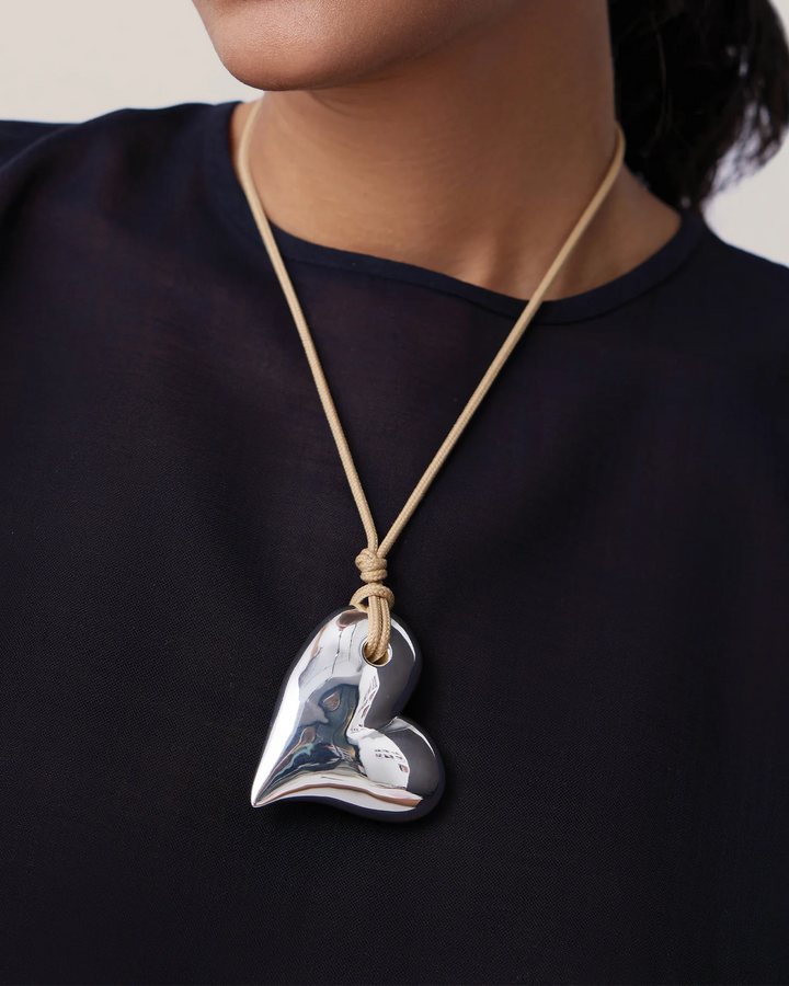 MEGA ART HEART ON A STRING (SILVER) - JENNY BIRD