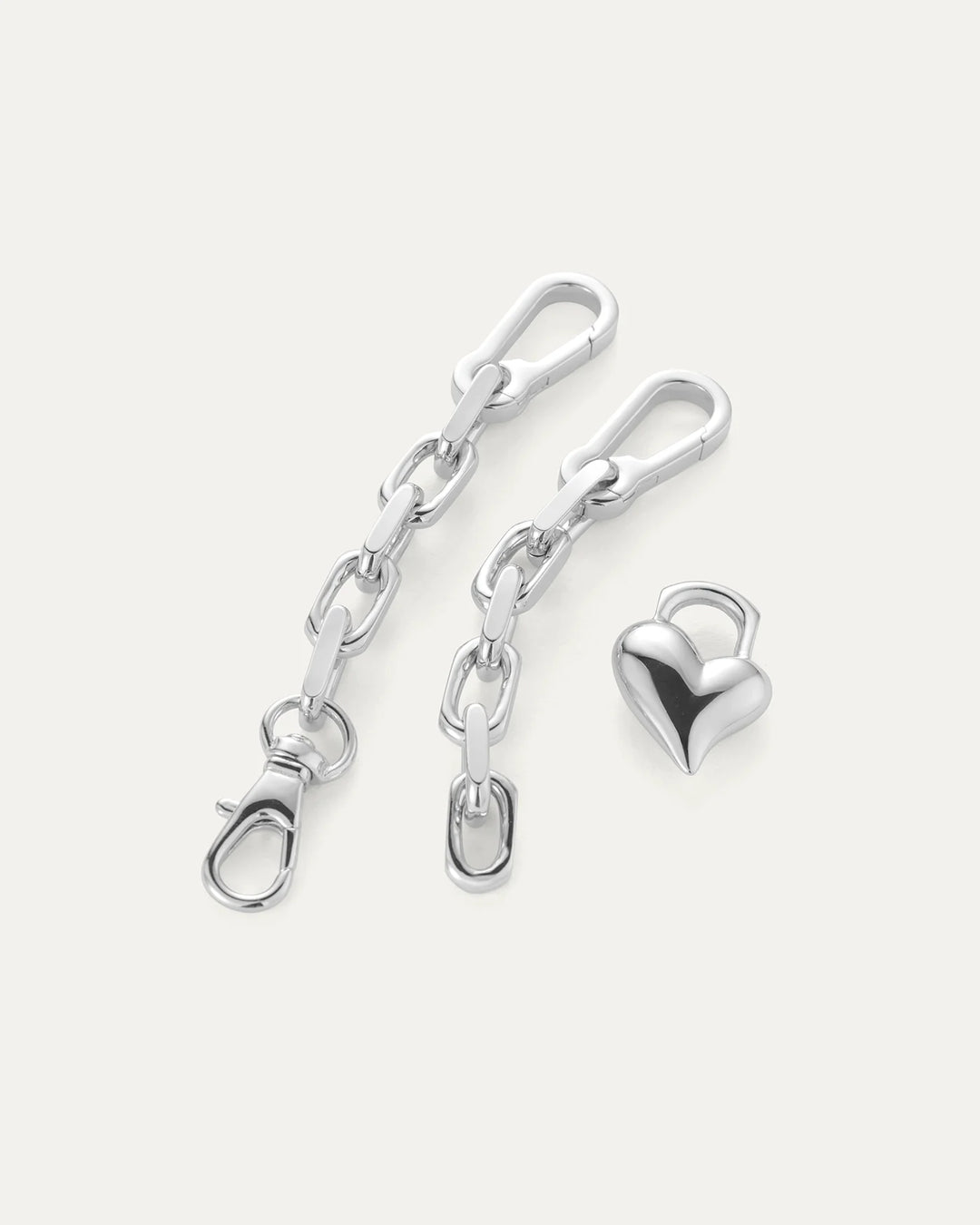 PADLOCK HEART CHAIN BRACELET (SILVER) - JENNY BIRD