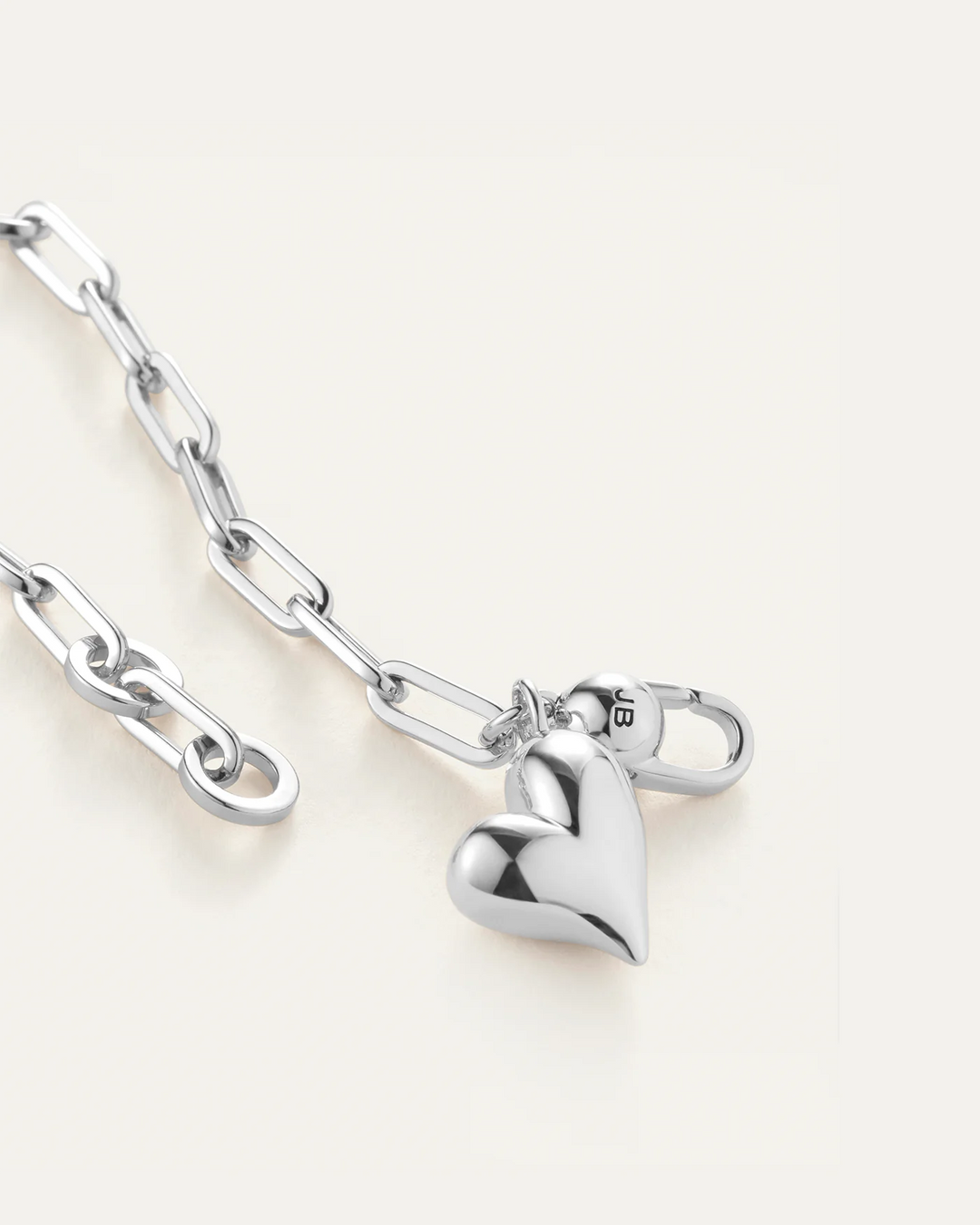 PUFFY HEART BRACELET (SILVER) - JENNY BIRD