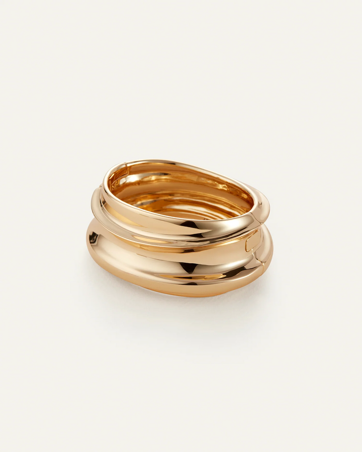 LARGE LENNON MEGA BANGLE (GOLD) - JENNY BIRD