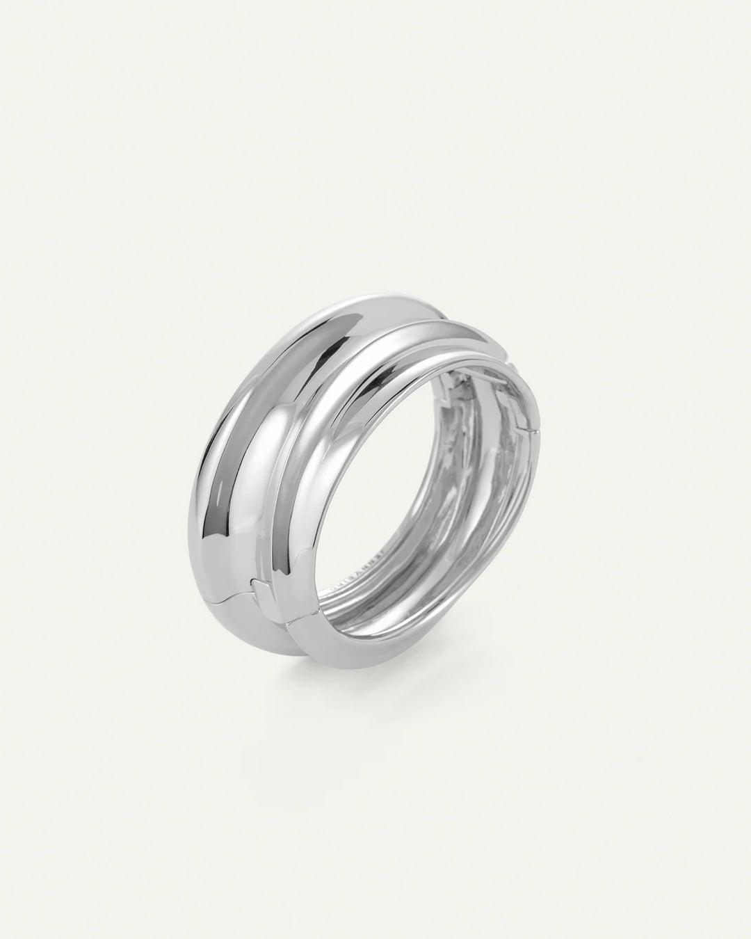 LARGE LENNON MEGA BANGLE (SILVER) - JENNY BIRD