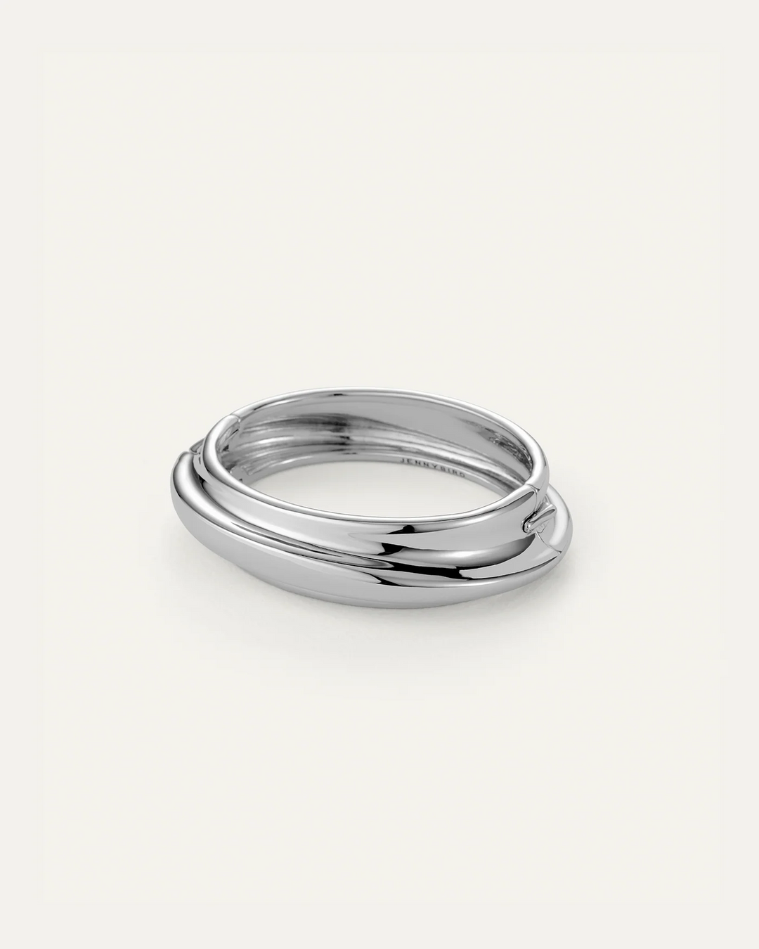 LARGE LENNON BANGLE (SILVER) - JENNY BIRD