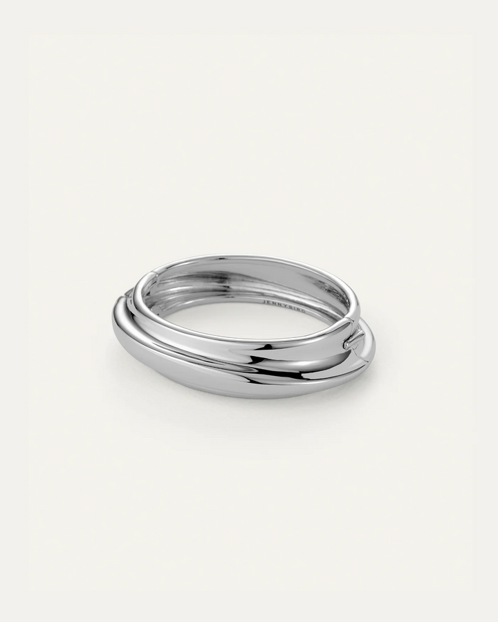 LARGE LENNON BANGLE (SILVER) - JENNY BIRD