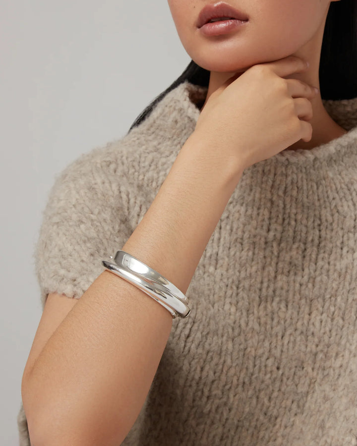 LENNON BANGLE (SILVER) - JENNY BIRD