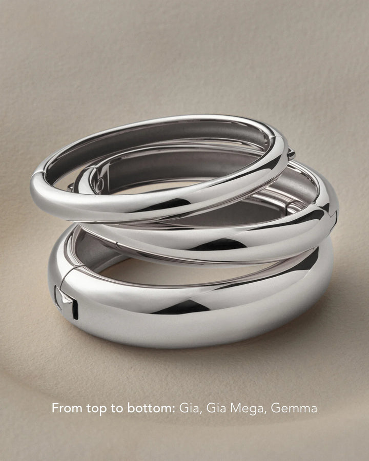 GEMMA BANGLE S/M (SILVER) - JENNY BIRD
