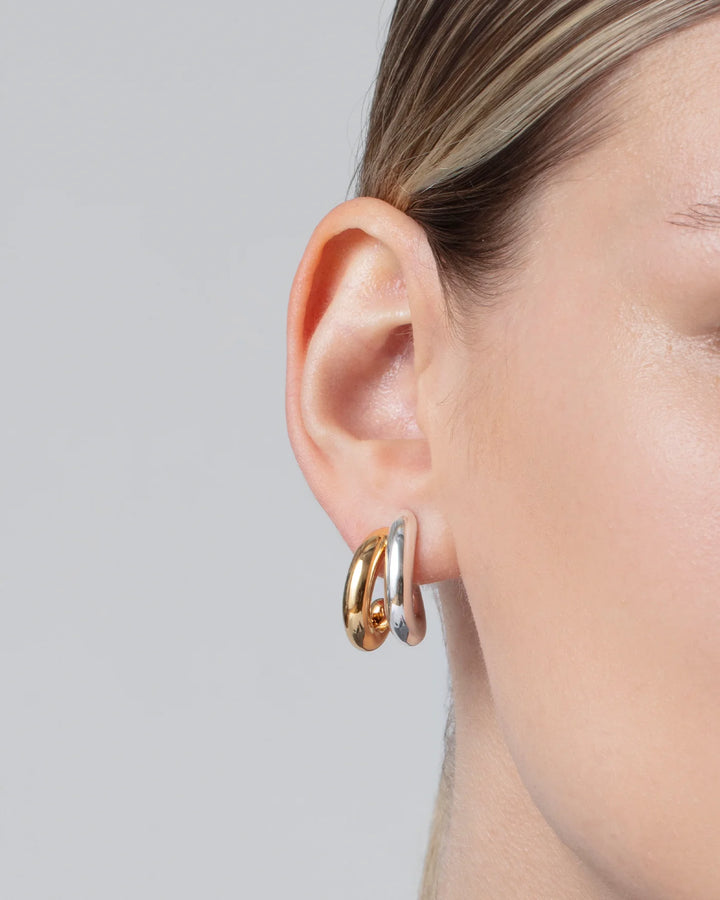FLORENCE EARRINGS (TWO TONE) - JENNY BIRD
