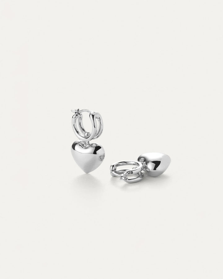 PUFFY HEART HUGGIES (SILVER) - JENNY BIRD