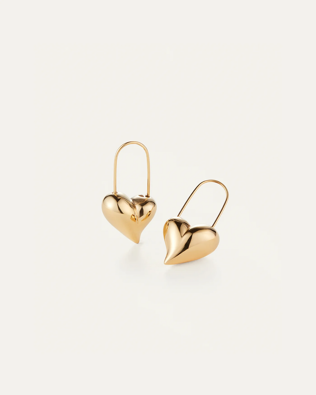 CELESTE HEART EARRINGS (GOLD) - JENNY BIRD