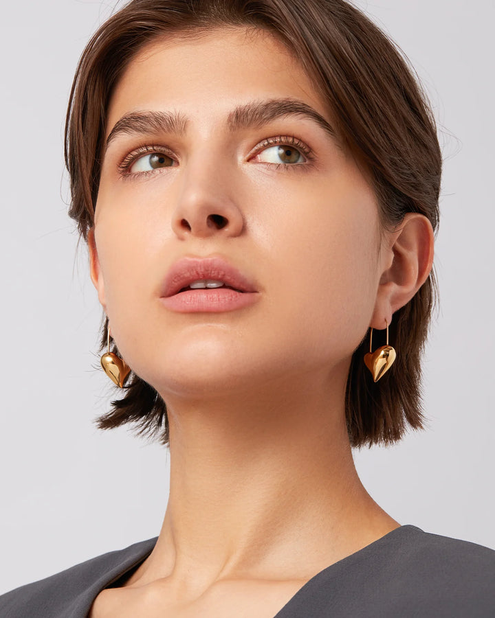 CELESTE HEART EARRINGS (GOLD) - JENNY BIRD