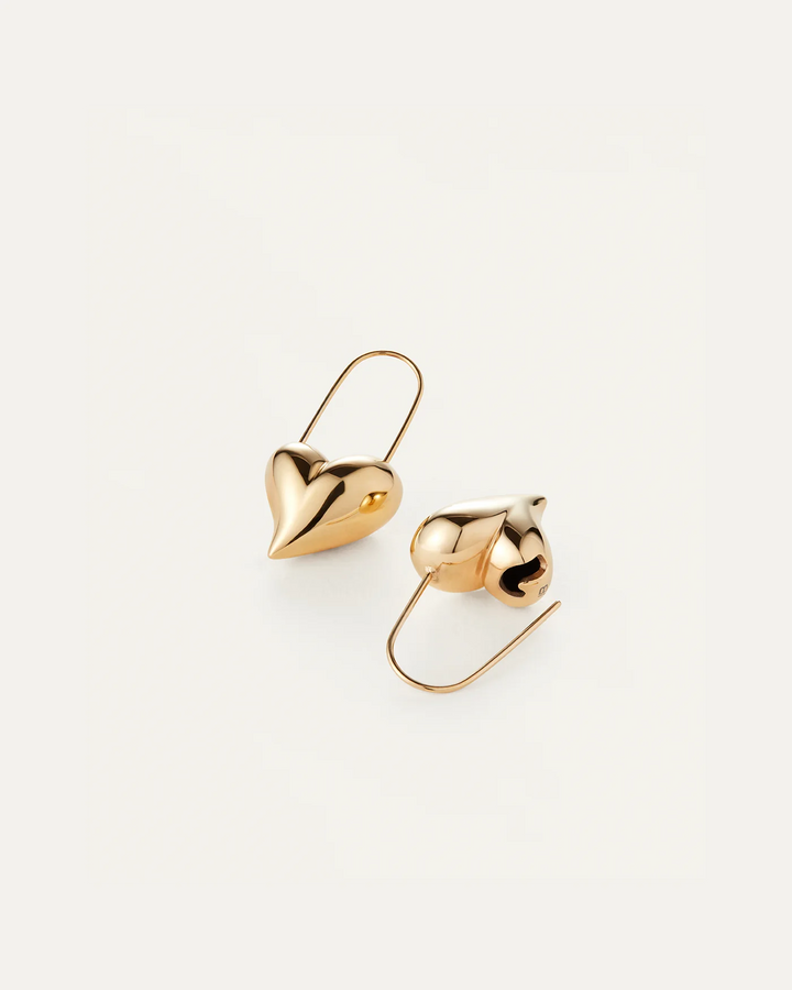 CELESTE HEART EARRINGS (GOLD) - JENNY BIRD