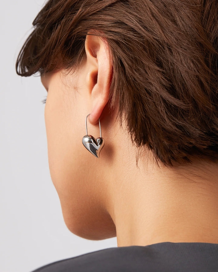 CELESTE HEART EARRINGS (PLATINUM) - JENNY BIRD
