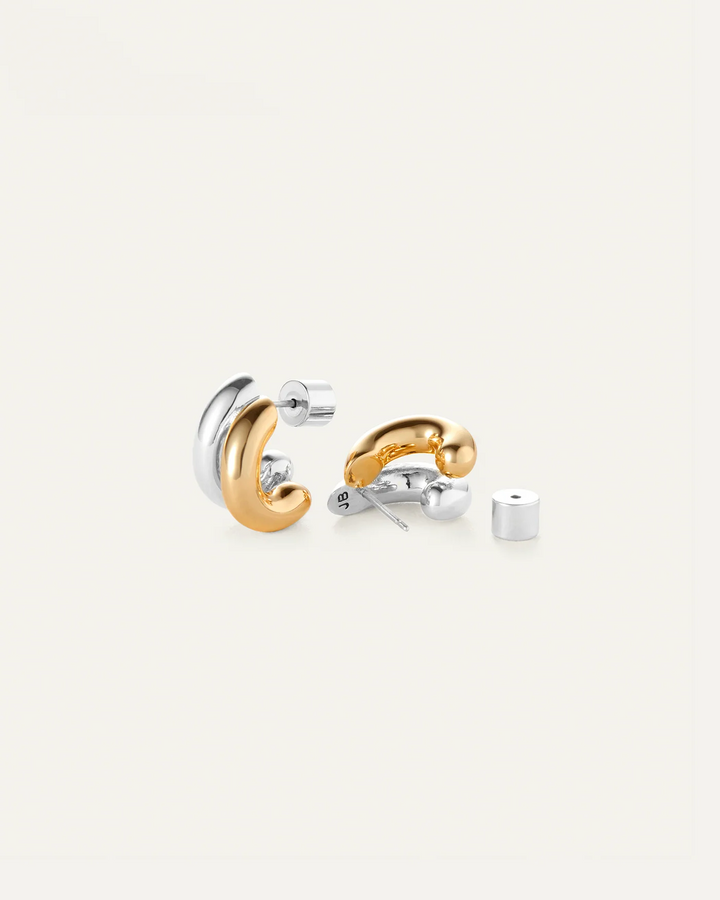 MINI FLORENCE EARRINGS (TWO TONE) - JENNY BIRD
