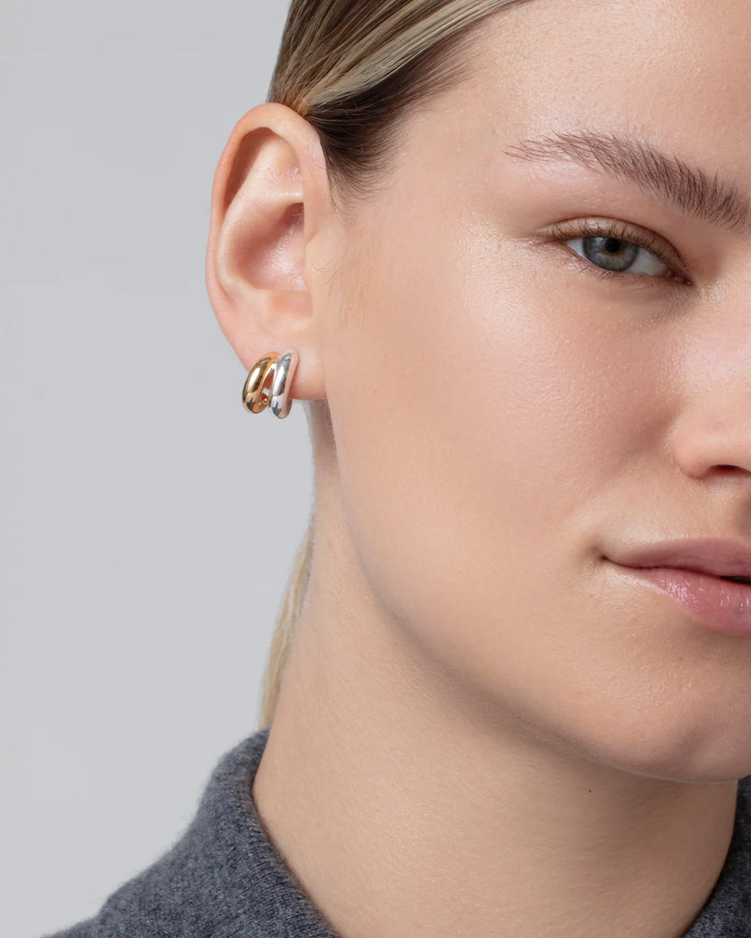 MINI FLORENCE EARRINGS (TWO TONE) - JENNY BIRD