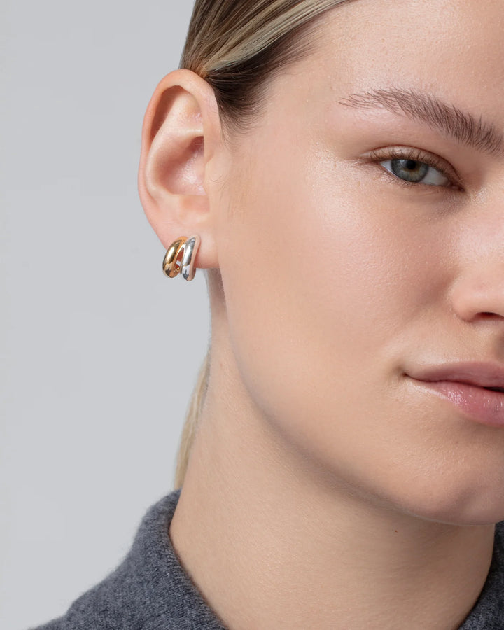 MINI FLORENCE EARRINGS (TWO TONE) - JENNY BIRD