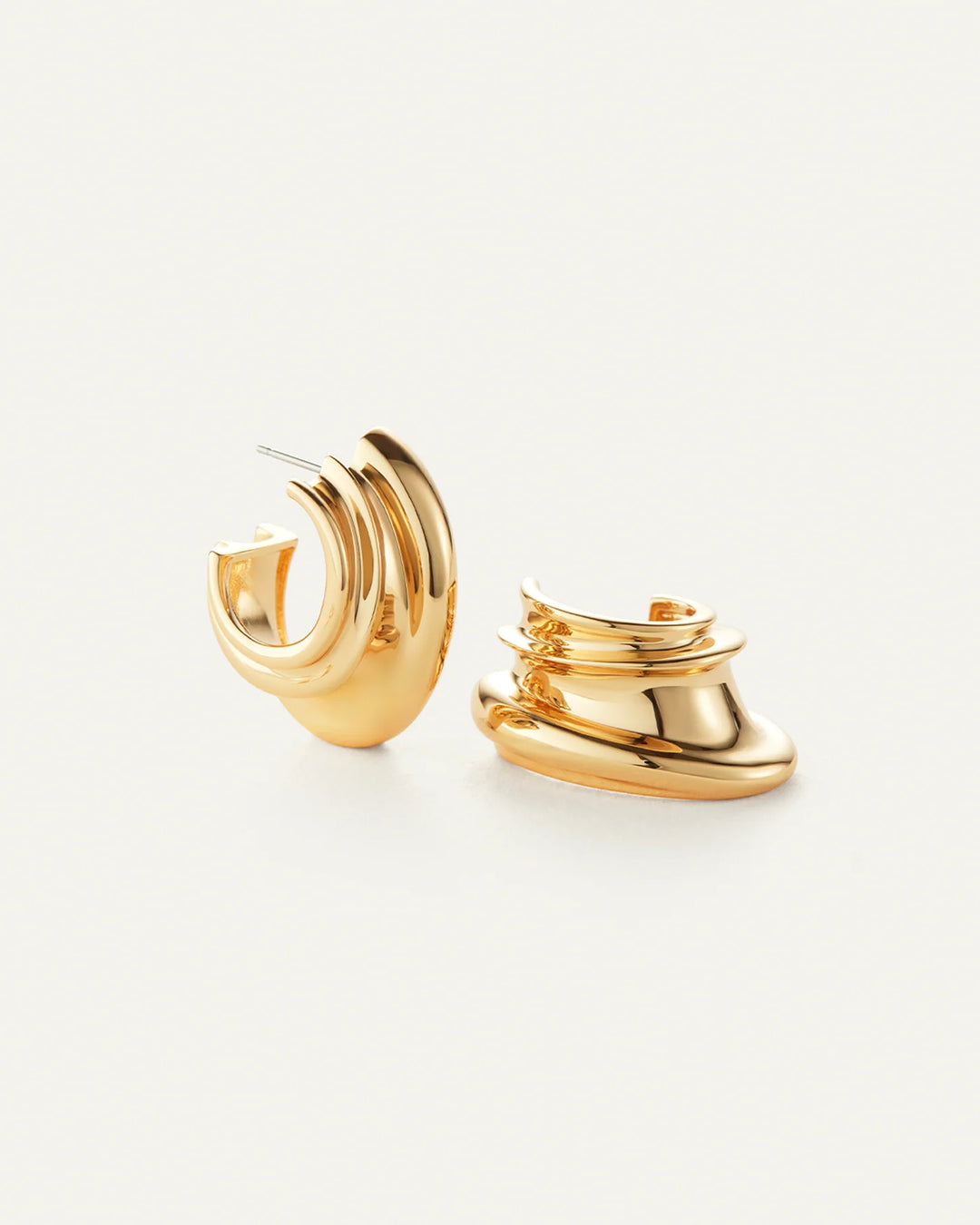 LEONA HOOP EARRINGS (GOLD) - JENNY BIRD