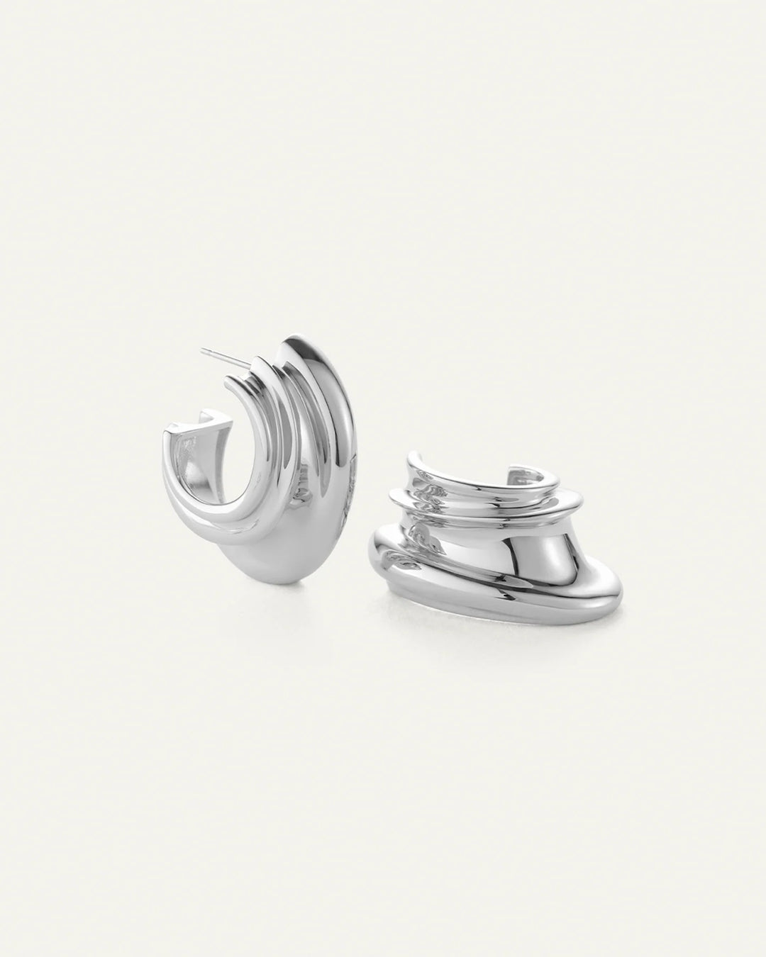 LEONA HOOPS (SILVER) - JENNY BIRD