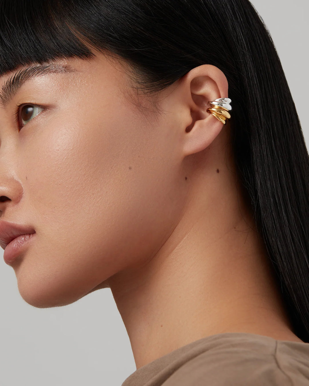 LEONA EAR CUFF SET (TWO TONE) - JENNY BIRD