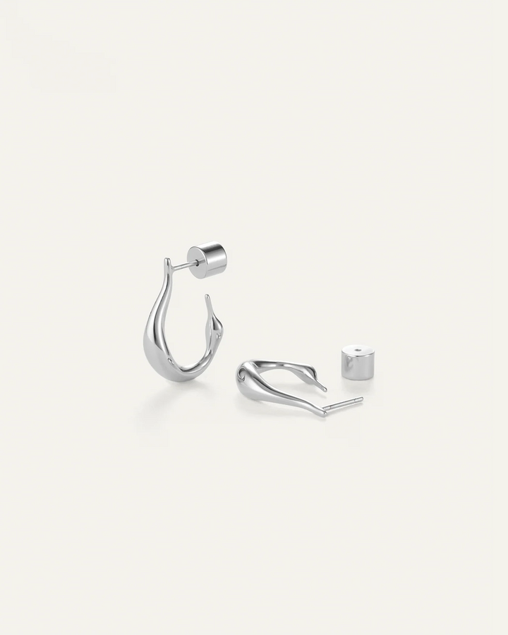 MINI COLETTE HOOPS (SILVER) - JENNY BIRD