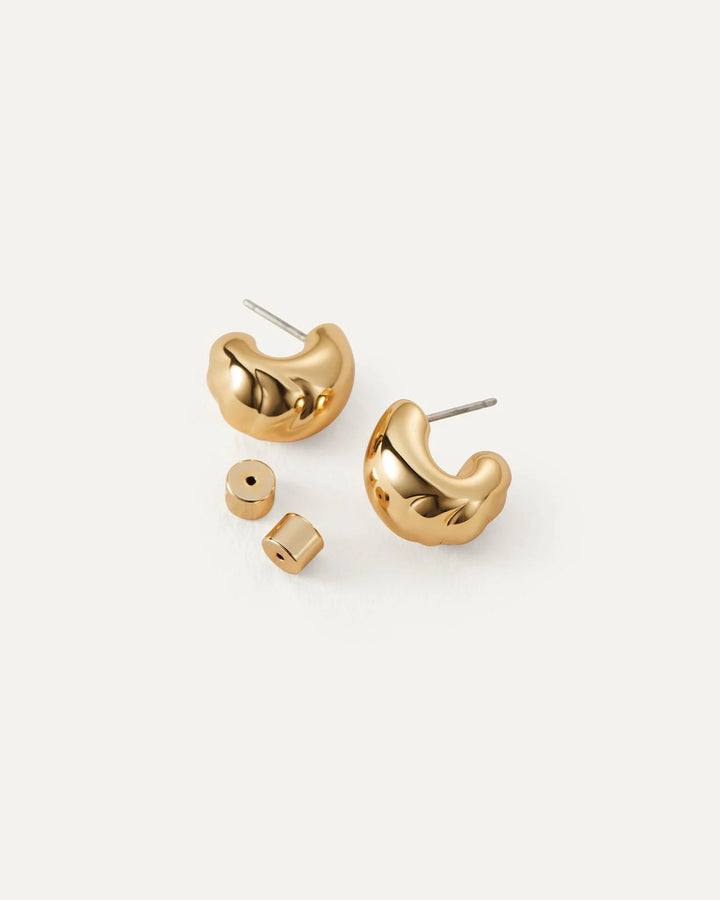 SMALL NELLE HOOPS (GOLD) - JENNY BIRD