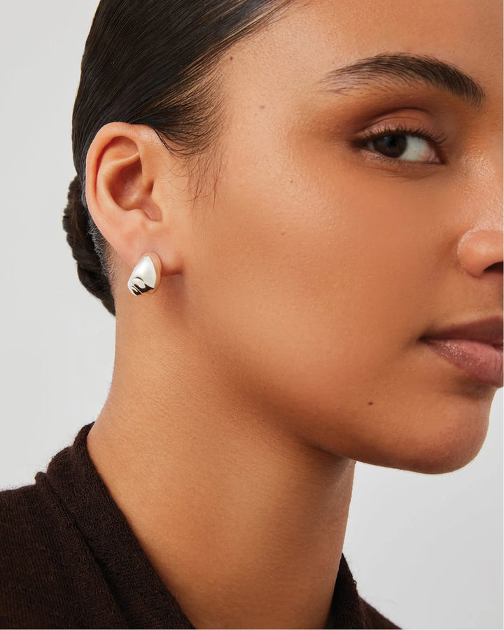 SMALL NELLE HOOPS (SILVER) - JENNY BIRD