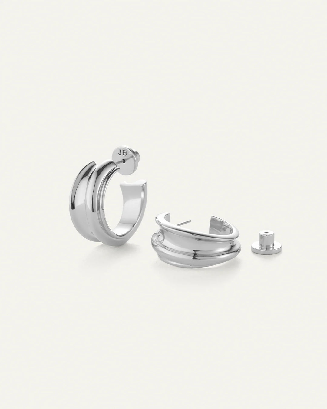 LENNON HOOPS (SILVER) - JENNY BIRD