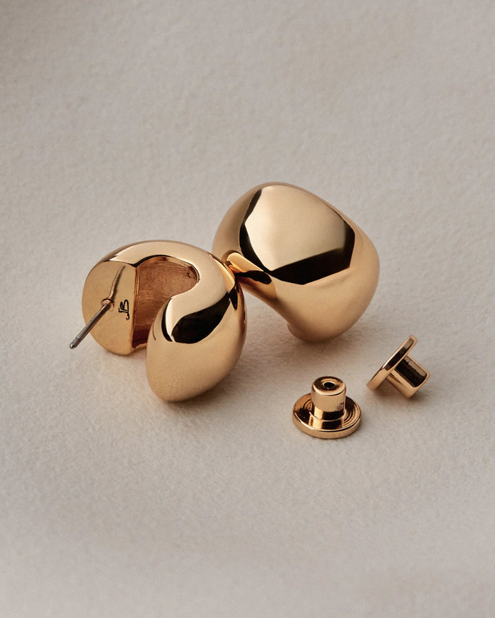 SMALL GEMMA HOOPS (GOLD) - JENNY BIRD