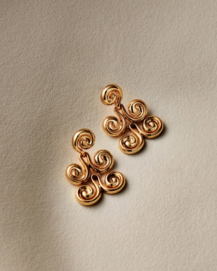 MEDIUM NICO EARRINGS (GOLD) - JENNY BIRD