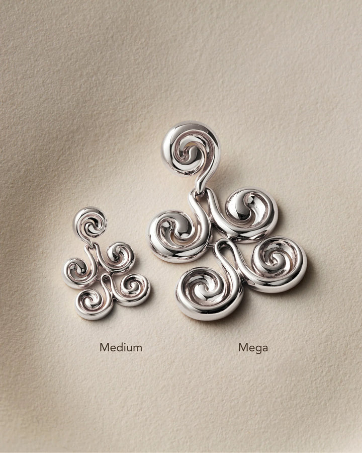 MEGA NICO EARRINGS (SILVER) - JENNY BIRD