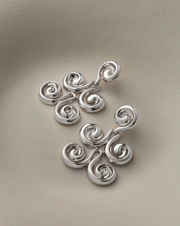 MEGA NICO EARRINGS (SILVER) - JENNY BIRD