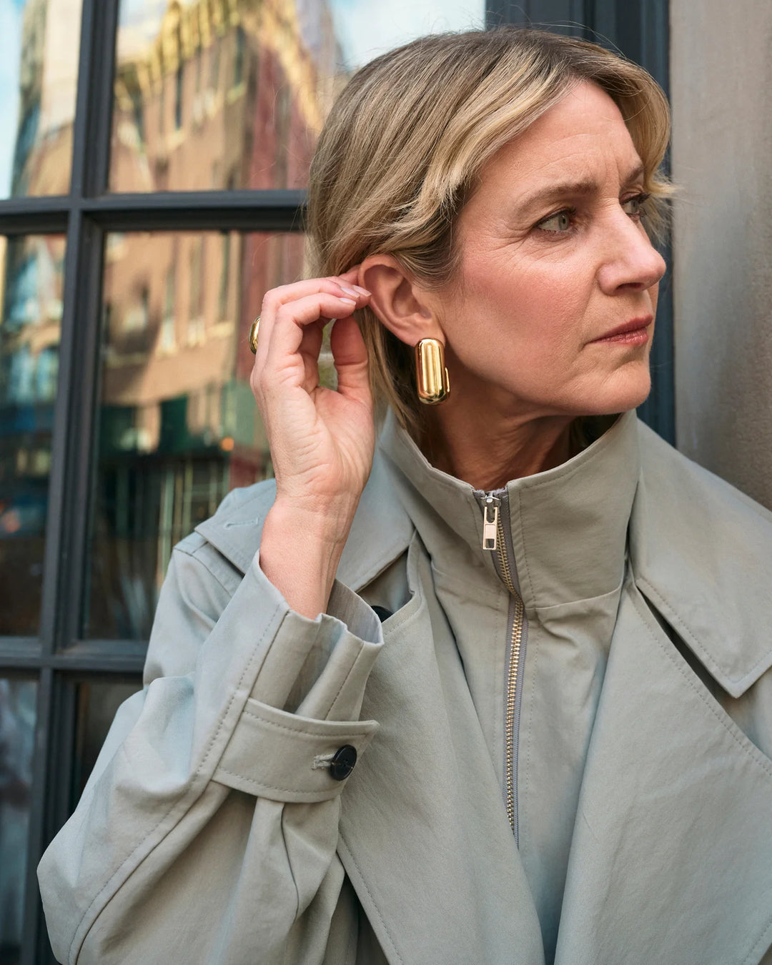 LARGE LEON EARRINGS (GOLD) - JENNY BIRD