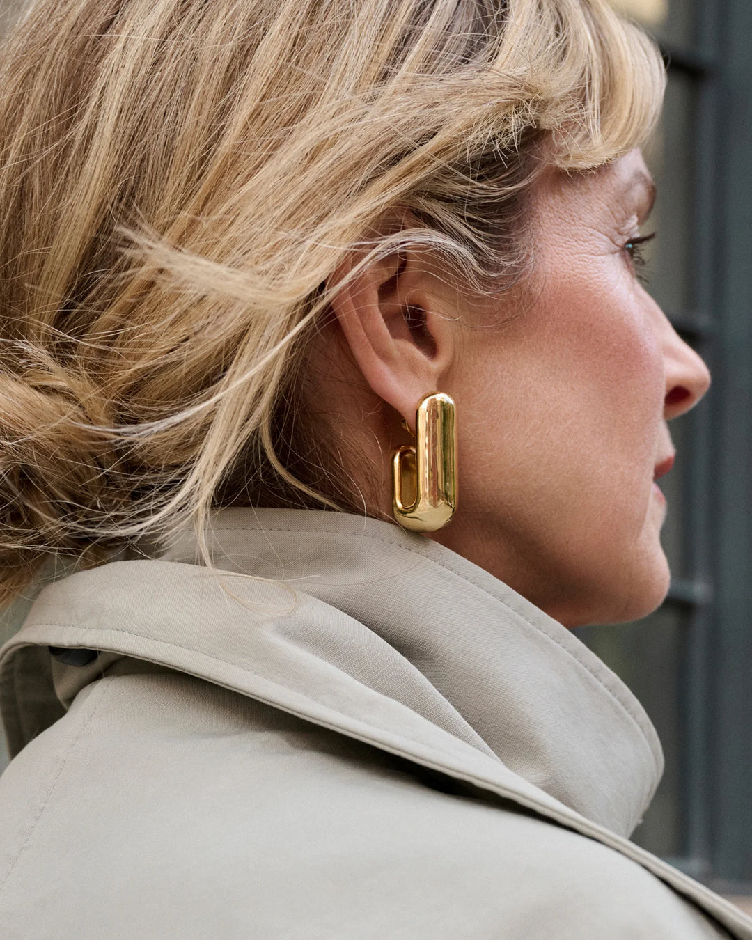 LARGE LEON EARRINGS (GOLD) - JENNY BIRD