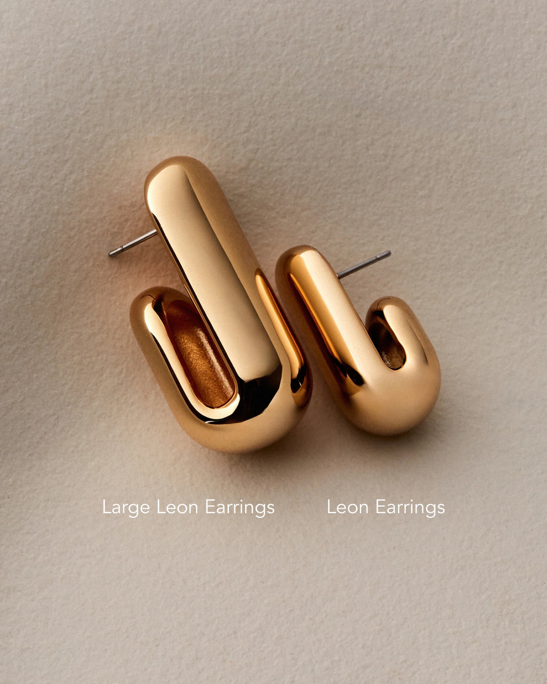 LARGE LEON EARRINGS (GOLD) - JENNY BIRD