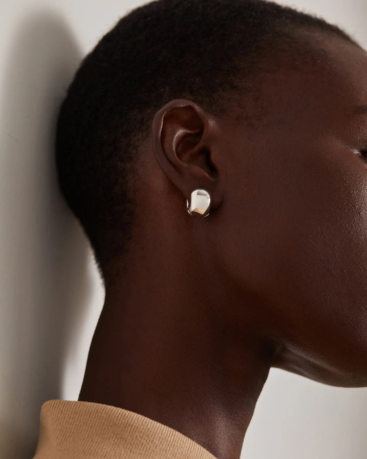MINI GEMMA HOOPS (SILVER) - JENNY BIRD