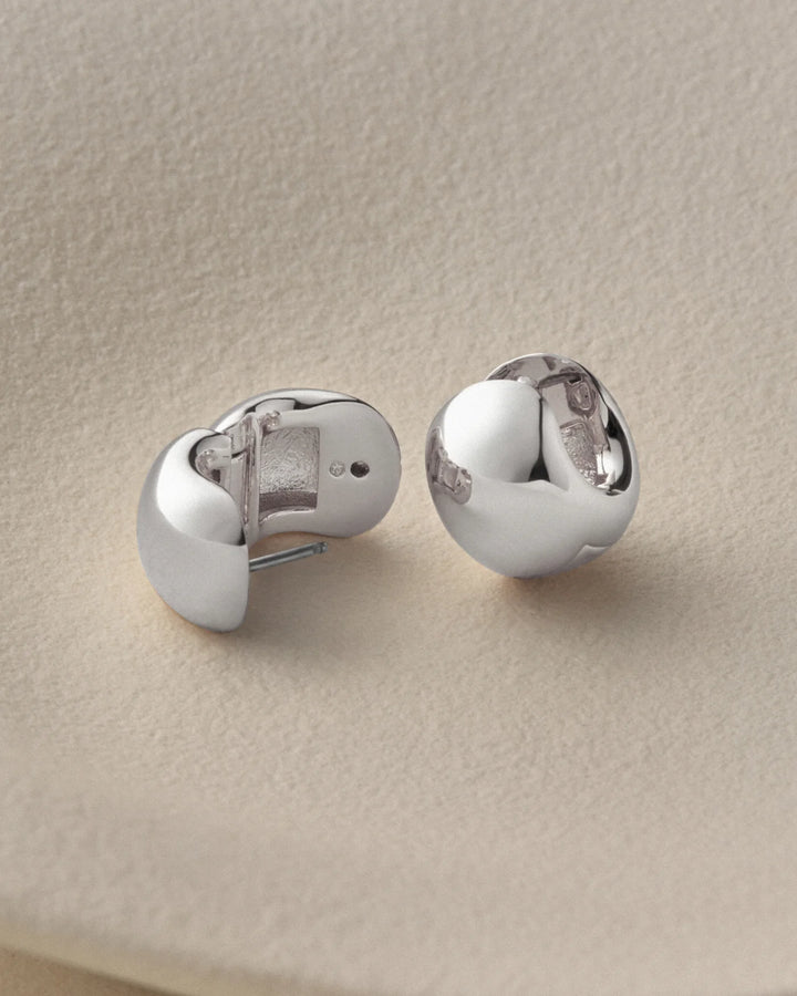 MINI GEMMA HOOPS (SILVER) - JENNY BIRD