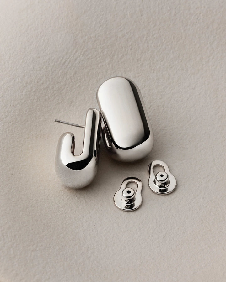 LEON EARRINGS (SILVER) - JENNY BIRD