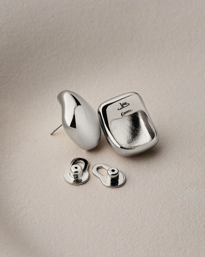 SMALL TATE EARRING (SILVER) - JENNY BIRD