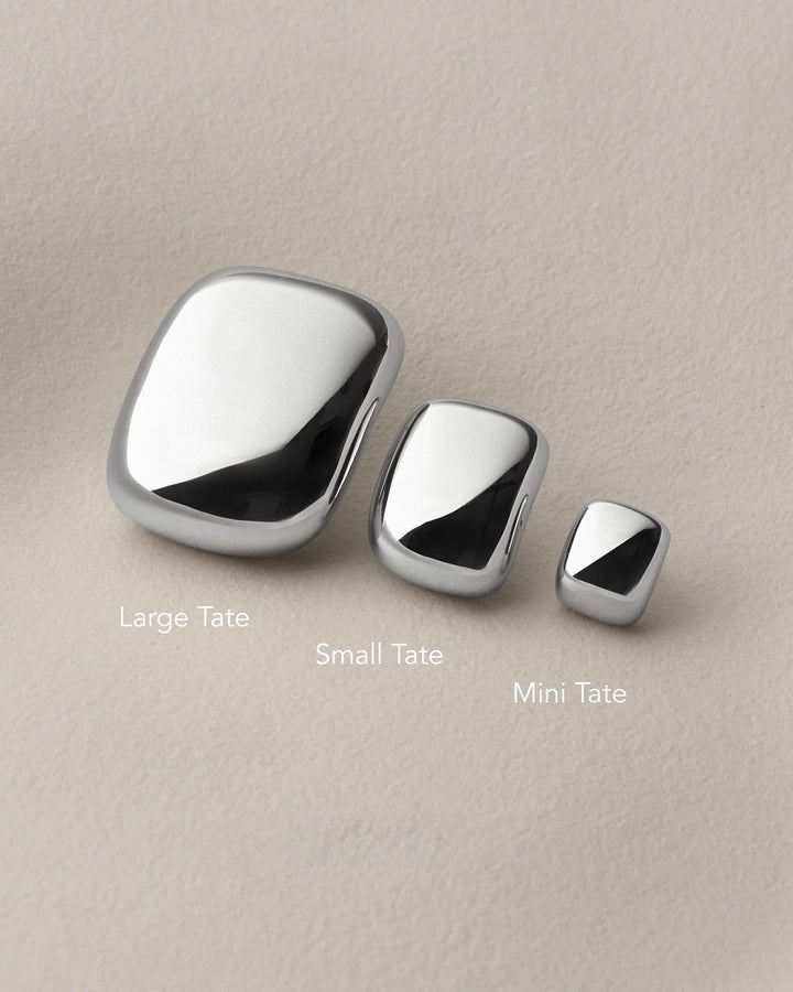 SMALL TATE EARRING (SILVER) - JENNY BIRD