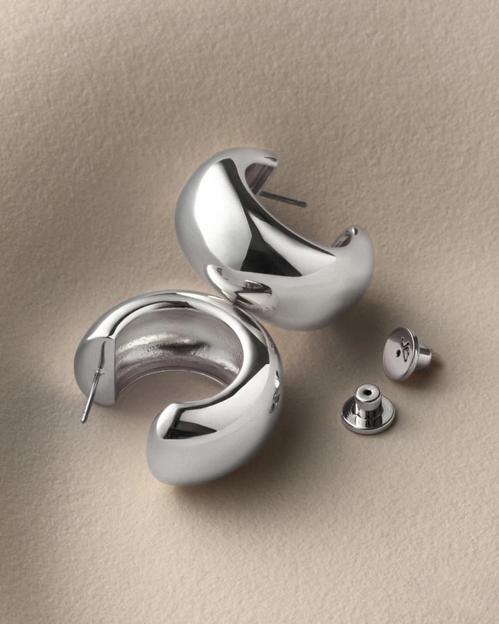 GIA HOOPS (SILVER) - JENNY BIRD