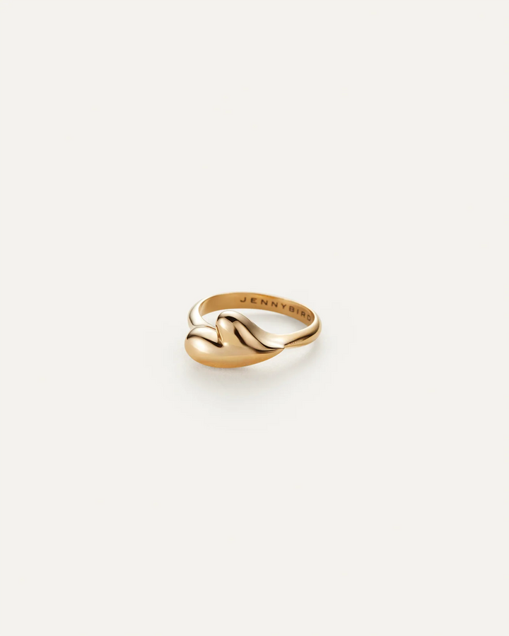 PUFFY HEART SIGNET RING (GOLD) - JENNY BIRD