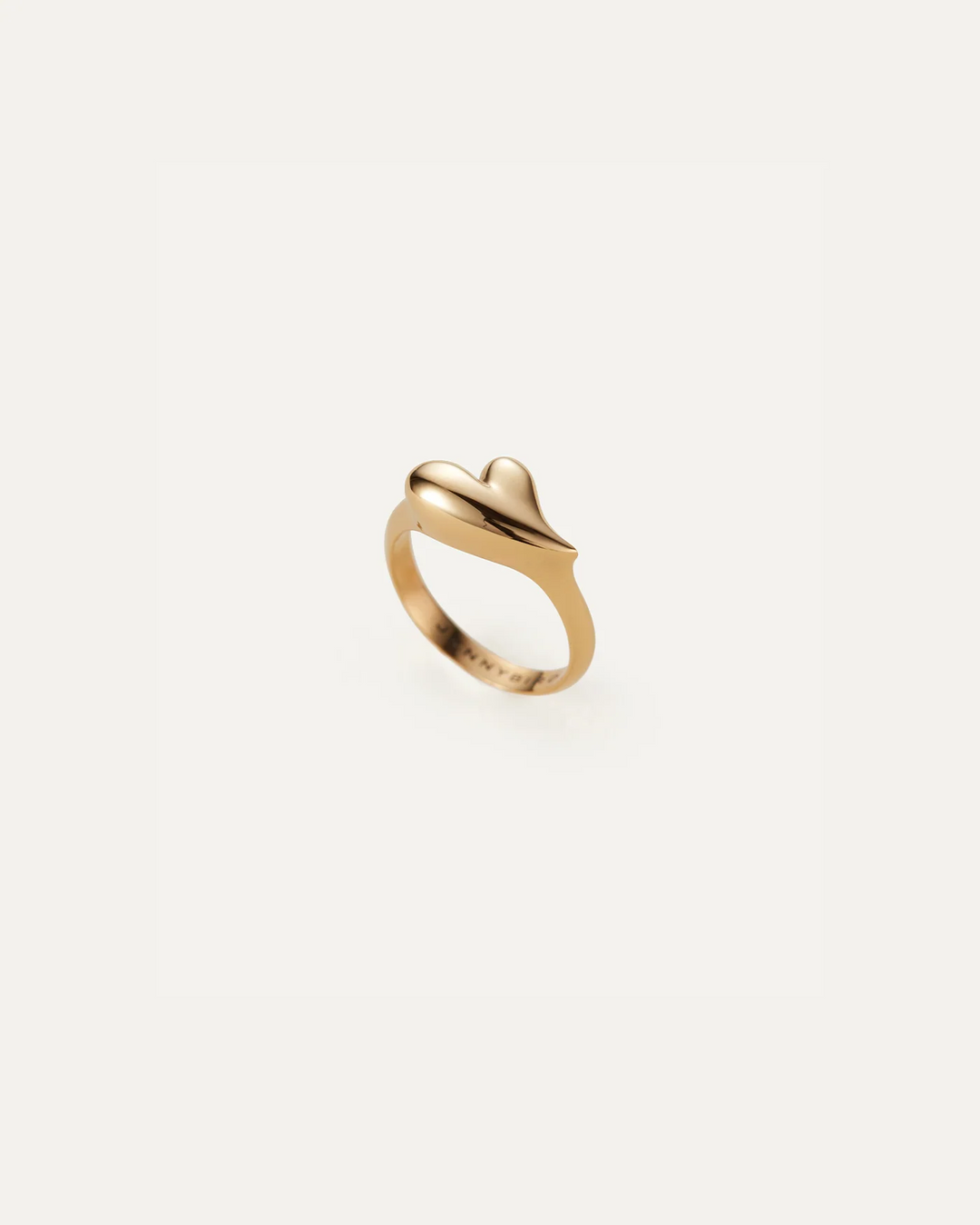 PUFFY HEART SIGNET RING (GOLD) - JENNY BIRD