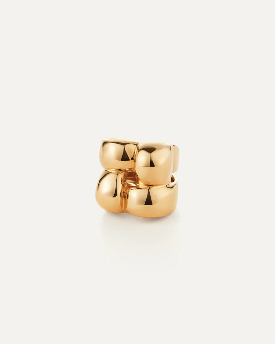 MEGA WOVEN SQUARE RING (GOLD) - JENNY BIRD