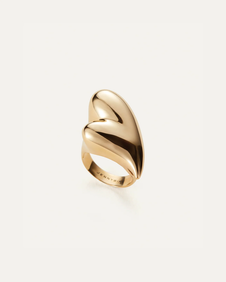 PUFFY HEART RING (GOLD) - JENNY BIRD