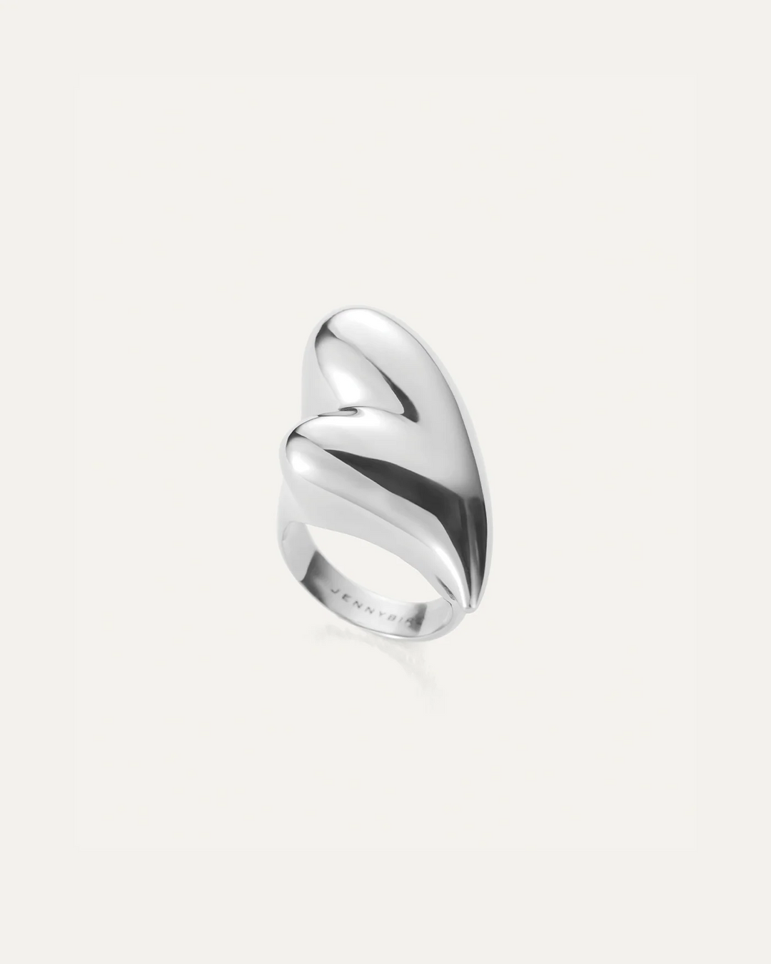 PUFFY HEART RING (SILVER) - JENNY BIRD