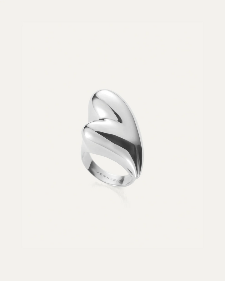 PUFFY HEART RING (SILVER) - JENNY BIRD