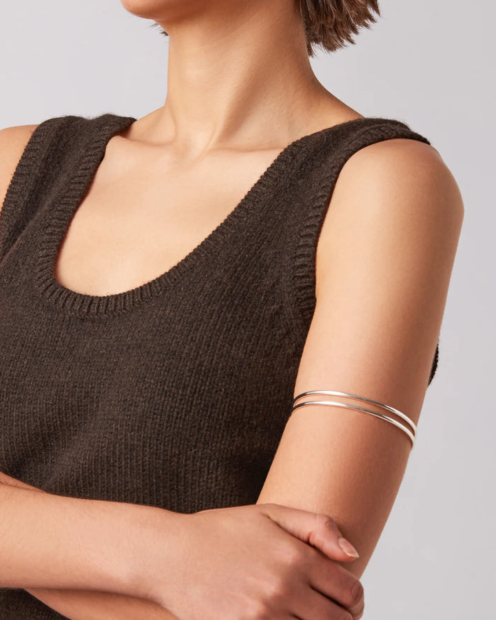 YAYA ARM CUFF LARGE (SILVER) - JENNY BIRD
