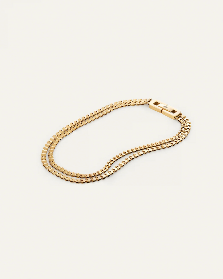 DOUBLE AMALFI ANKLET L (GOLD) - JENNY BIRD