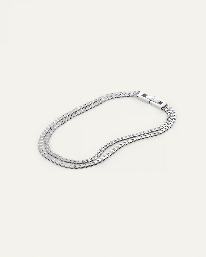 DOUBLE AMALFI ANKLET L (SILVER) - JENNY BIRD